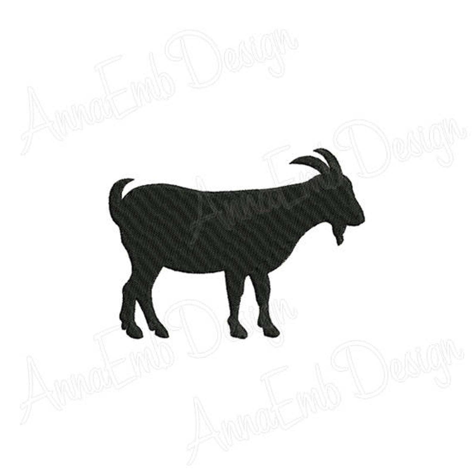 Goat Embroidery Design. Machine Embroidery Design. Goat Etsy
