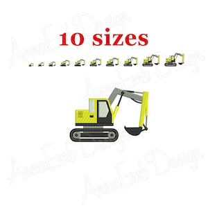 Excavator Embroidery design. Excavator Silhouette. Excavator mini. Excavator design. Machine Embroidery Design. Excavator Construction