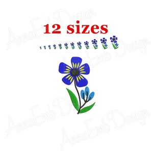 Desenho de bordado de flores. Design de bordado à máquina. Desenho de bordado de mini flores. Flor fofa