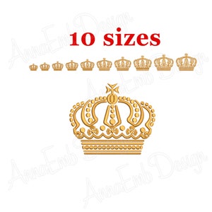 Royal Crown Embroidery Design. Machine Embroidery Design. Tiara embroidery. Princess Crown Embroidery. Machine Embroidery Design. Mini Crown