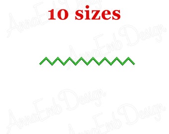 Zigzag Line Embroidery Design, Satin Stitch (Digital Download)