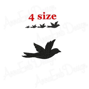 Disegno per ricamo di uccello. Disegno per ricamo della pace. Ricamo di colomba. Silhouette di uccello. Ricamo a macchina. Mini uccello. Mini disegno di colomba.