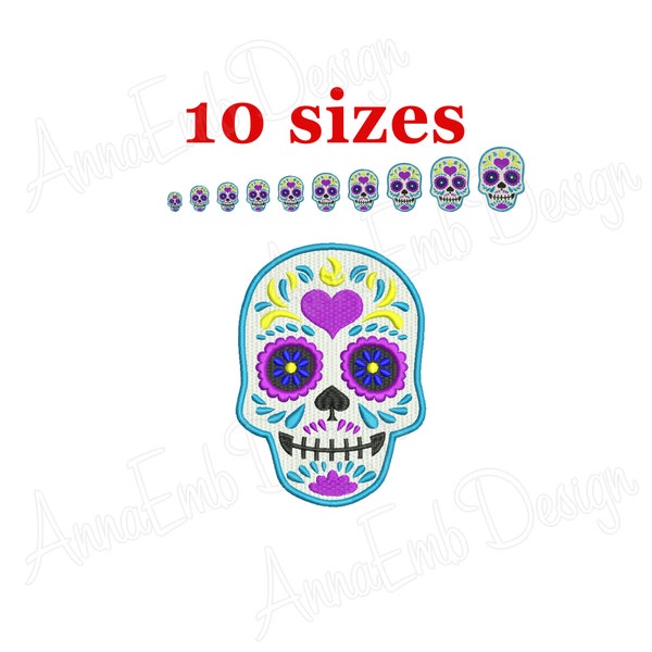 Skull embroidery design. Skull mini design. Halloween Skull design. Skull Fill Design. Machine embroidery design. Skull Calavera.