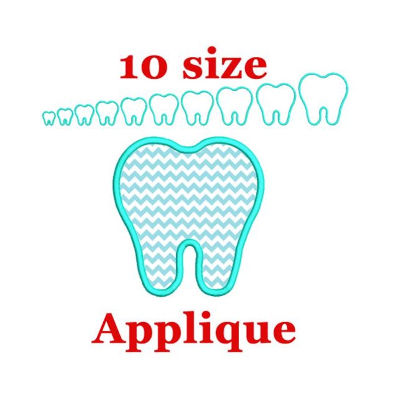 Teeth Applique Design. Tooth Fairy Embroidery. Tooth Embroidery Design ...