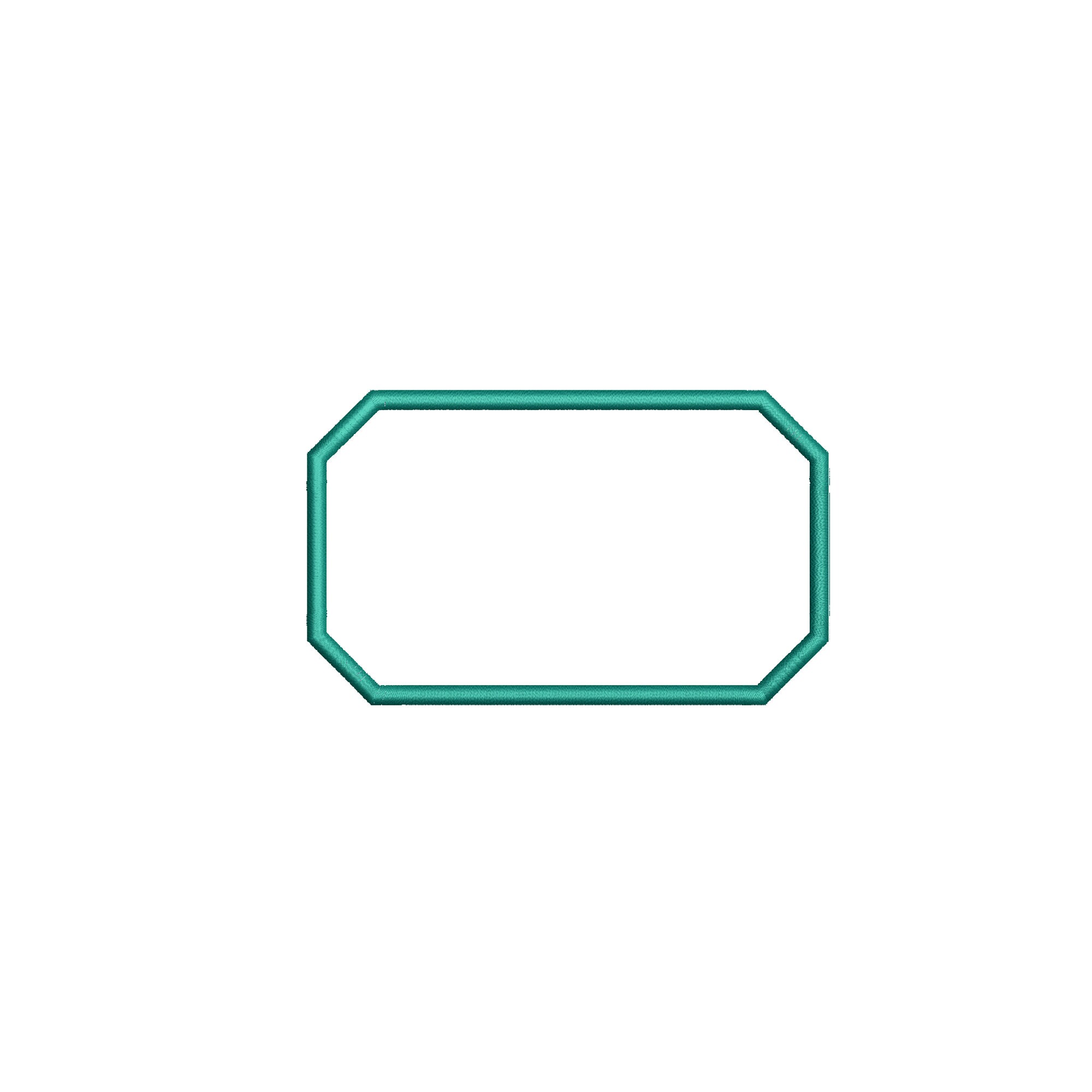 Rectangle Applique Embroidery Design. Rectangle Monogram Applique ...