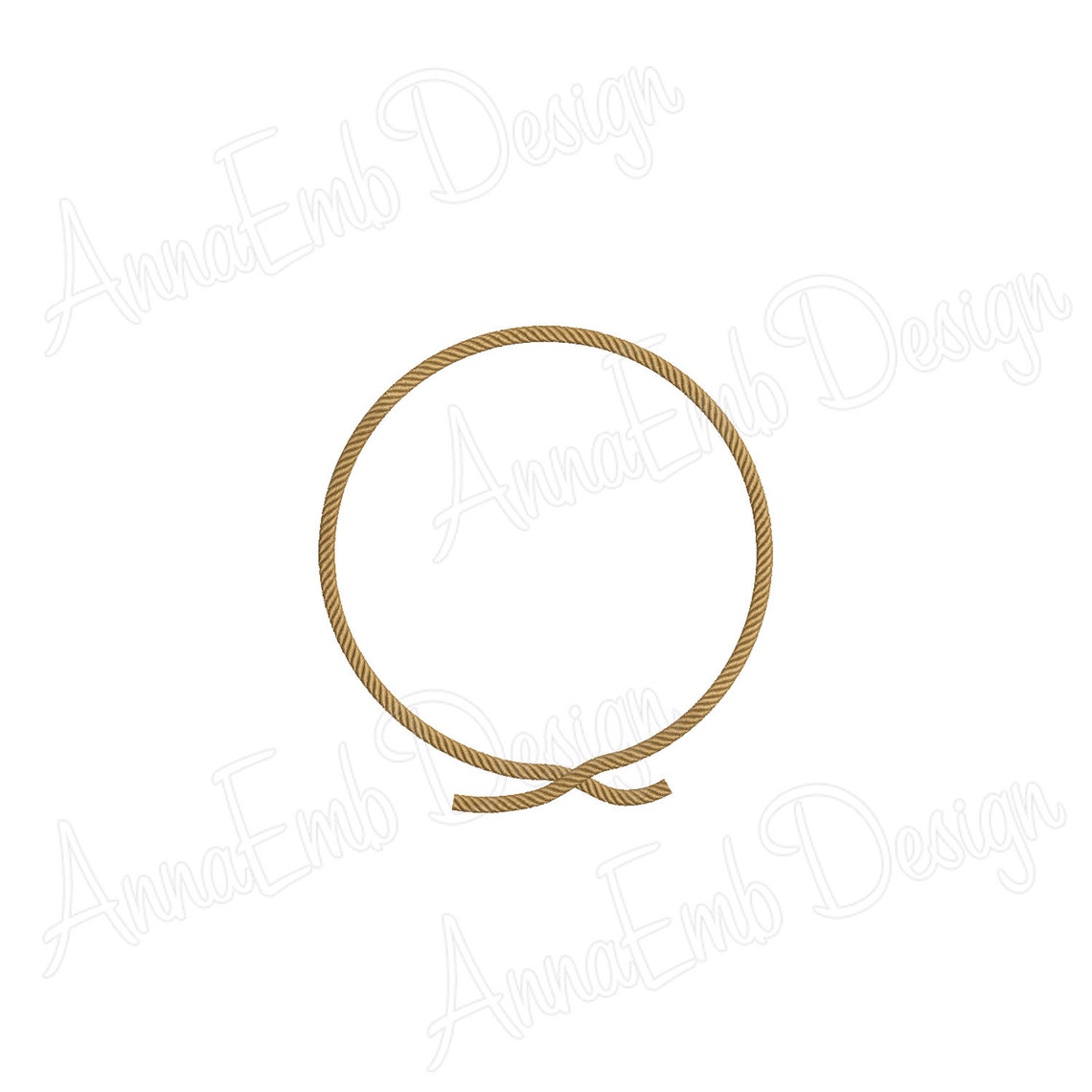Rope Monogram Frame Embroidery Design. Rope Font Frame. Rope - Etsy