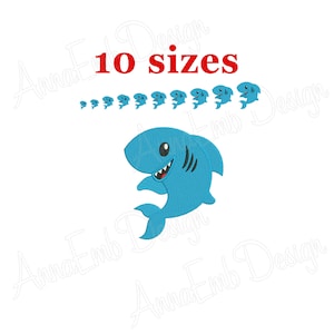 Shark Embroidery Design. Shark Silhouette. Mini Shark embroidery design. Sea animals. Machine Embroidery Designs.