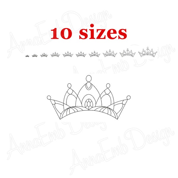 Crown Embroidery Design. Machine Embroidery Design. Tiara embroidery. Princess Crown Embroidery. Machine Embroidery Design. Mini Crown