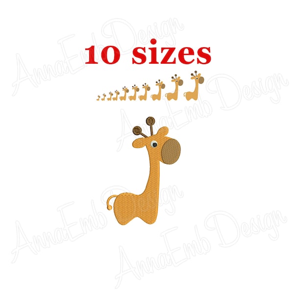 Giraffe Embroidery design. Giraffe Silhouette. Giraffe mini Embroidery. Giraffe design. Animal embroidery. Machine Embroidery Design.