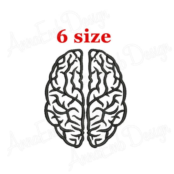 Brain Embroidery Designs. Medical Embroidery. Halloween Embroidery. Brain Cerebrum Designs. Anatomy Embroidery. Machine Embroidery Design.