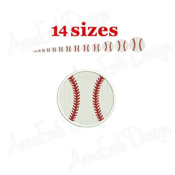 Baseball Stickdatei. Mini Baseball. Softball Design. Baseballball Stickerei. Stickdatei Maschinenstickerei. Sport Stickerei