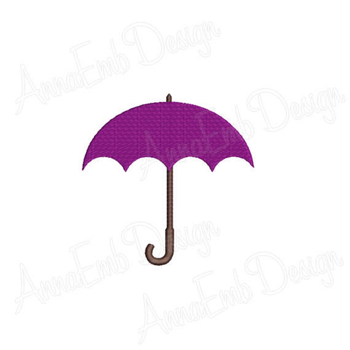 Umbrella Embroidery Design. Umbrella Silhouette Embroidery Etsy