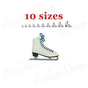 Ice Skate Embroidery design. Ice Skate Silhouette Ice Skate mini Embroidery. Machine Embroidery Design. Figure Skates Embroidery design.