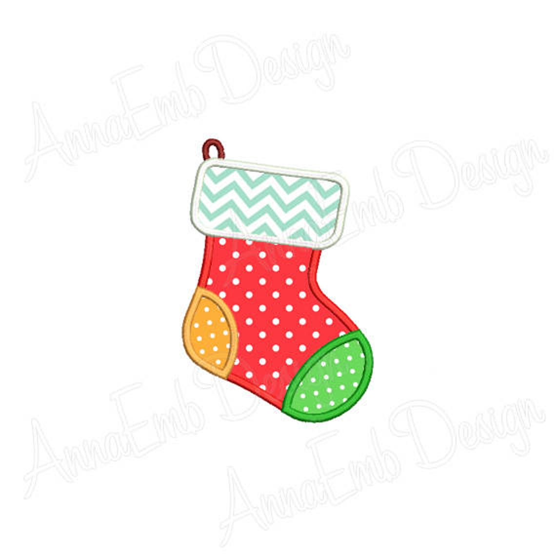 Christmas stocking applique embroidery design mini sock  etsy Christmas stocking applique embroidery design mini sock  etsy