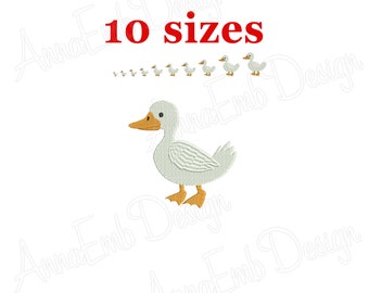 Duck Embroidery design. Goose Silhouette. Goose Silhouette. Goose mini Embroidery. Duck design. Farm Embroidery. Machine Embroidery Design.