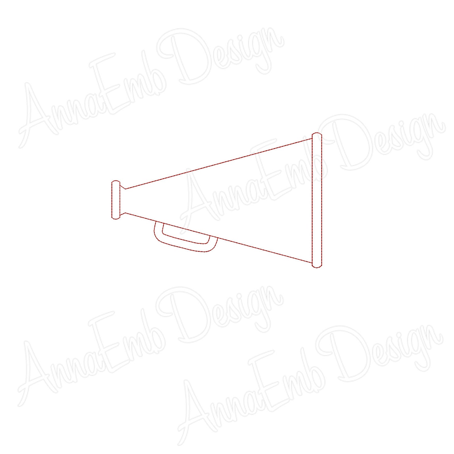 Megaphone Embroidery Design. Megaphone Mini. Machine Etsy