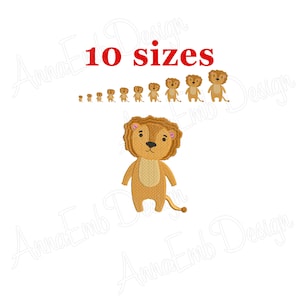 Lion Embroidery design. Lion Silhouette. Lion mini Embroidery. Lion design. Farm Embroidery. Machine Embroidery Design. Safari Embroidery.