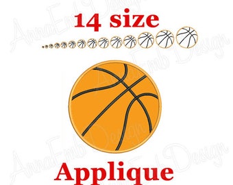 Basketball Applique Design. Basketball applique embroidery design. Machine Embroidery designs. Sport Applique Design. Mini Basketball.