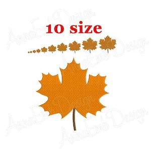 Ahornblatt Stickdatei. Ahornblatt mini. Ahornblatt Silhouette. Erntedank Design. Kanada Design. Maschinenstickmotive.