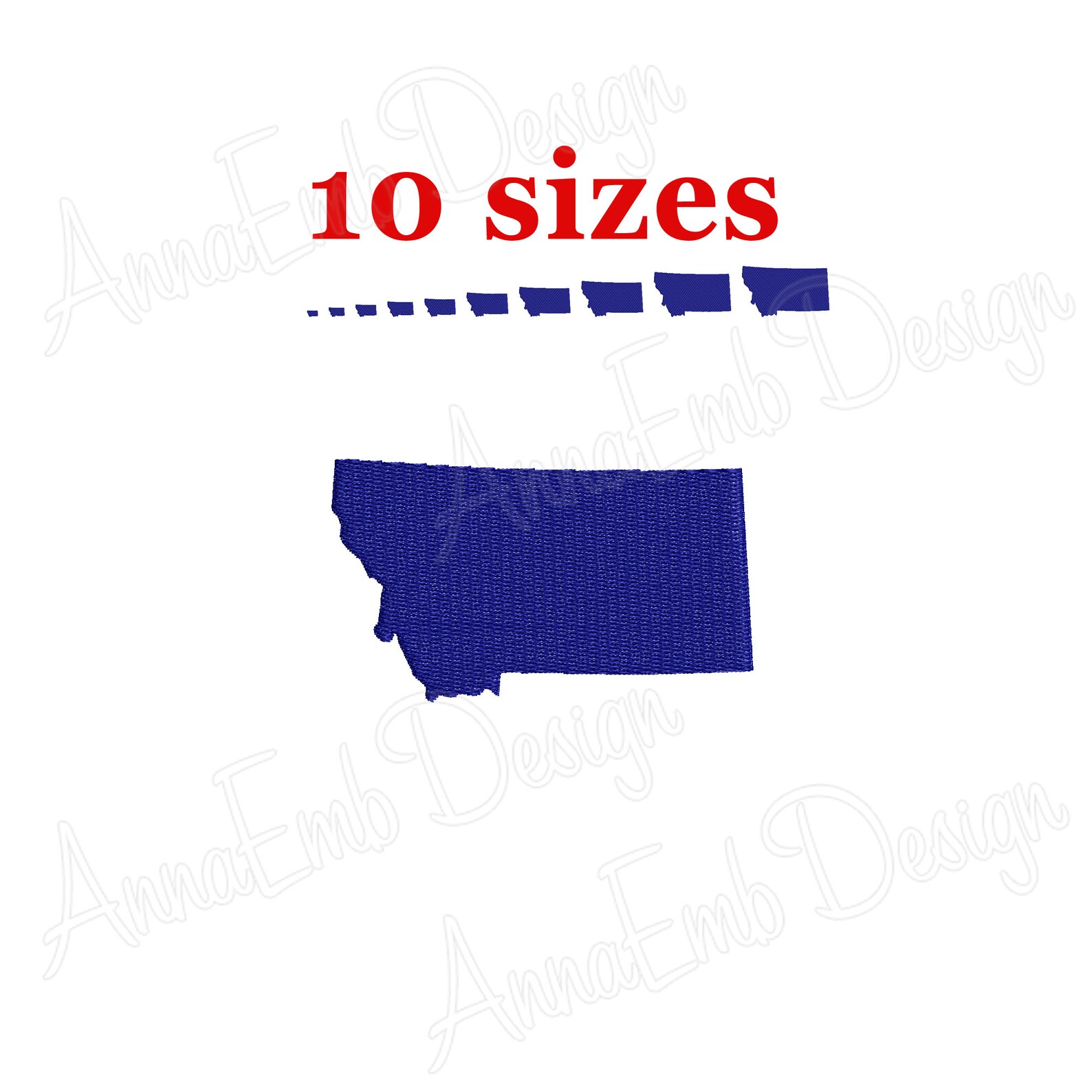 Montana Embroidery Design. Montana State Design. Machine Etsy