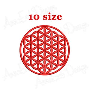 Flower of life Embroidery Design. Mandala Embroidery Design. Mandala Flower.  Sacred Geometry. Flower Symbol. Flower Embroidery Design