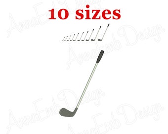 Golf Club Embroidery Design, Silhouette (Instant Download)