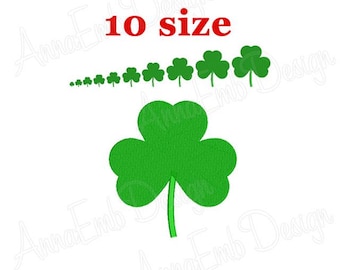 Clover Embroidery Design. Shamrock design. St.Patrick's Clover Embroidery Design. Mini clover. Machine Embroidery Design. Clover 3 Leaf