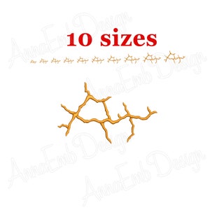Lightning bolt embroidery design. Machine embroidery. Branch embroidery. Lightning Bolt Flash. Lightning embroidery. Mini lightning