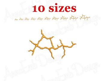 Lightning Bolt Embroidery Design, Machine Embroidery (Instant Download)