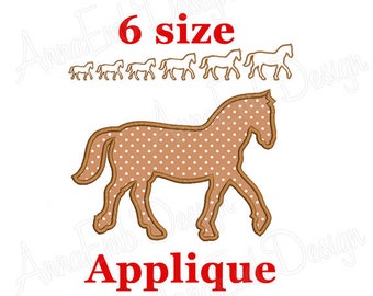 Horse Applique Embroidery Design. Horse Silhouette. Machine embroidery design. Animal Embroidery. Horse Embroidery Design.