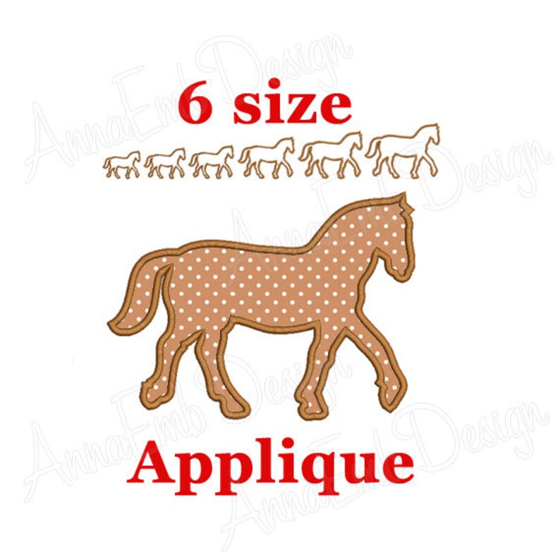 Horse Applique Embroidery Design. Horse Silhouette. Machine Etsy