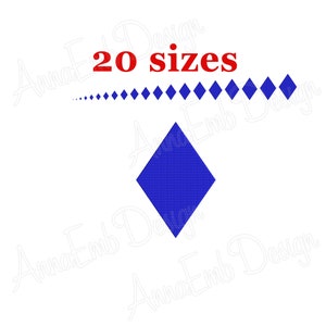 Diamond Embroidery Design. Machine Embroidery Design. Mini Diamond Embroidery Design. Basic shape. Rhombus Embroidery Design. Diamond Shape