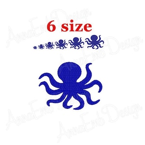 Octopus Embroidery design. Octopus Silhouette. Octopus mini Embroidery design. Octopus design. Animal Embroidery. Machine Embroidery Design