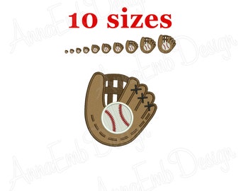 Baseball Glove Embroidery design. Baseball Mitt Embroidery design Baseball Glove mini. Machine Embroidery Design. Baseball Glove with a ball
