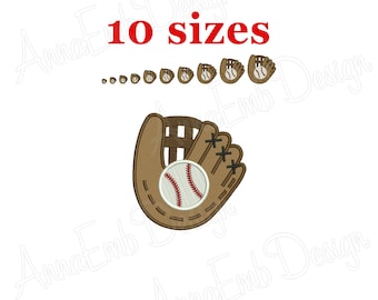 Baseball Glove Embroidery Design (Instant Download)