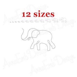 Elephant Embroidery Design. Machine Embroidery Design. Animal embroidery. Mini Elephant Design. Elephant bean stitch. India embroidery
