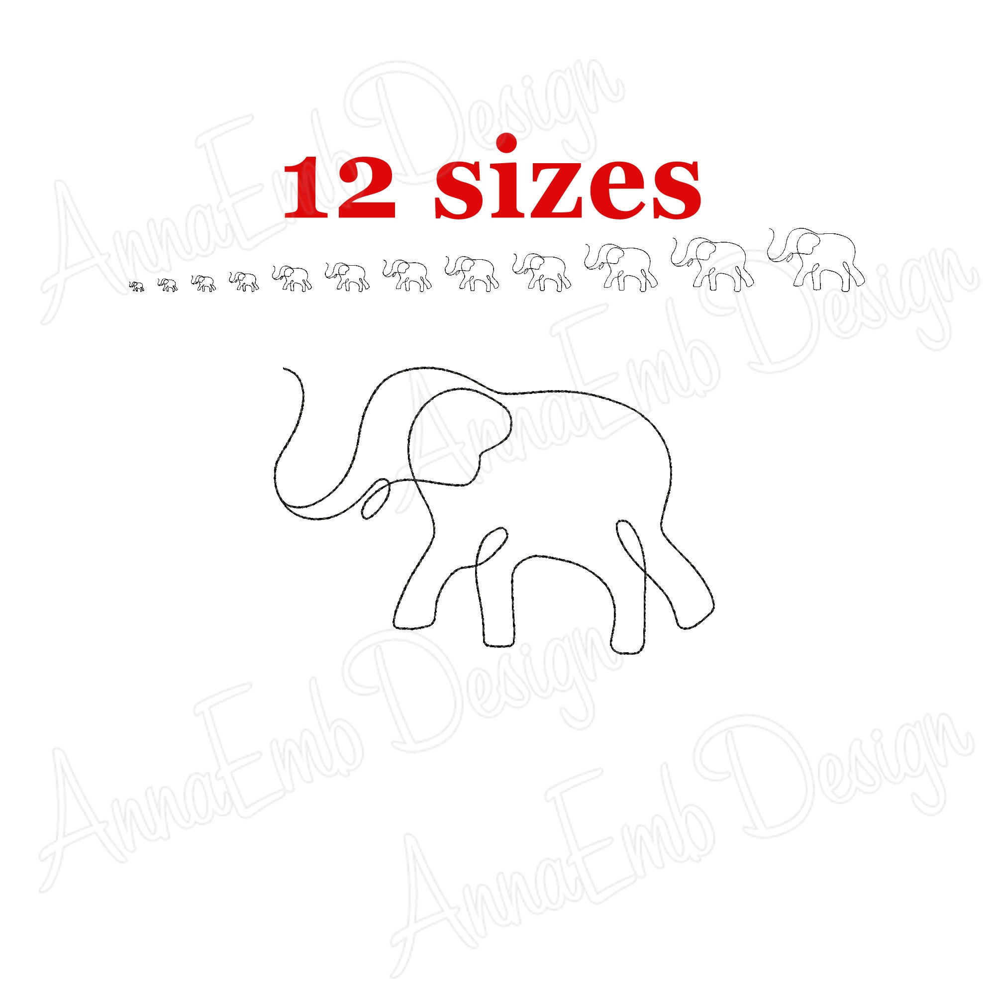 Esquema de elefante - Etsy México, image size:2000x2000