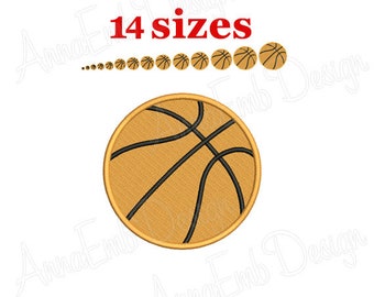 Basketball Embroidery Design. Machine Embroidery Design. Mini Basketball Design. Basketball filled stitch. Sport Embroidery Design.