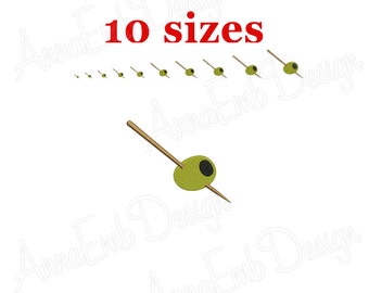 Olive Embroidery Design, Mini Martini Silhouette (Instant Download)