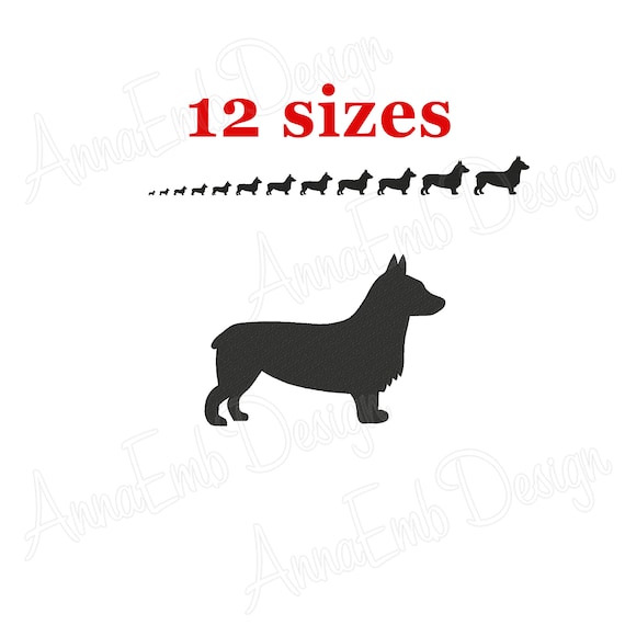 Welsh Corgi embroidery Machine embroidery Dog  Corgi embroidery Corgi Dog mini Puppy