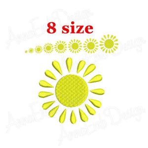 Sun Embroidery Design. Sunshine Design. Sun Mini Embroidery. Sun pattern. Summer Embroidery. Machine Embroidery Design. Mini Sun Design.