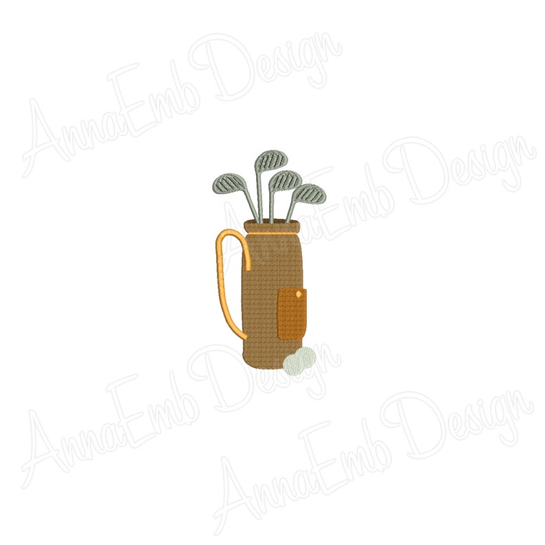 Golf Bag Embroidery Design. Golf Club Embroidery Design. Golf Etsy