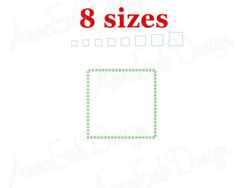 Square Machine Embroidery Design (Instant Download)