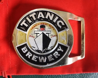 Titanic Brewery belt buckle.