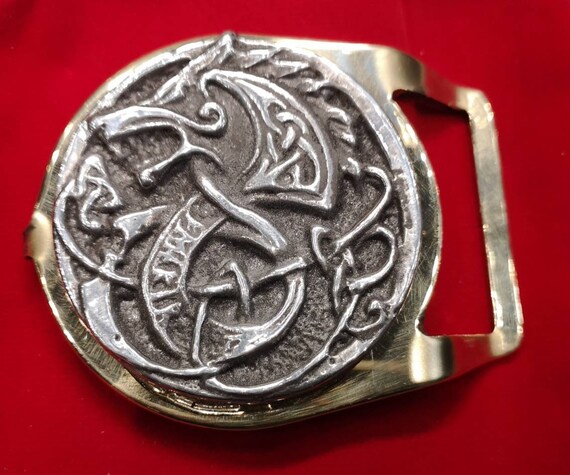 Viking Wolf Hand Made Belt Buckle 