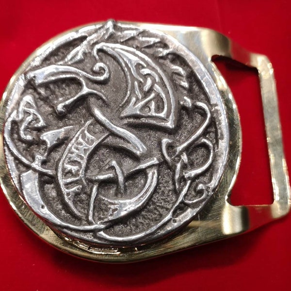 Viking Wolf hand made belt buckle.