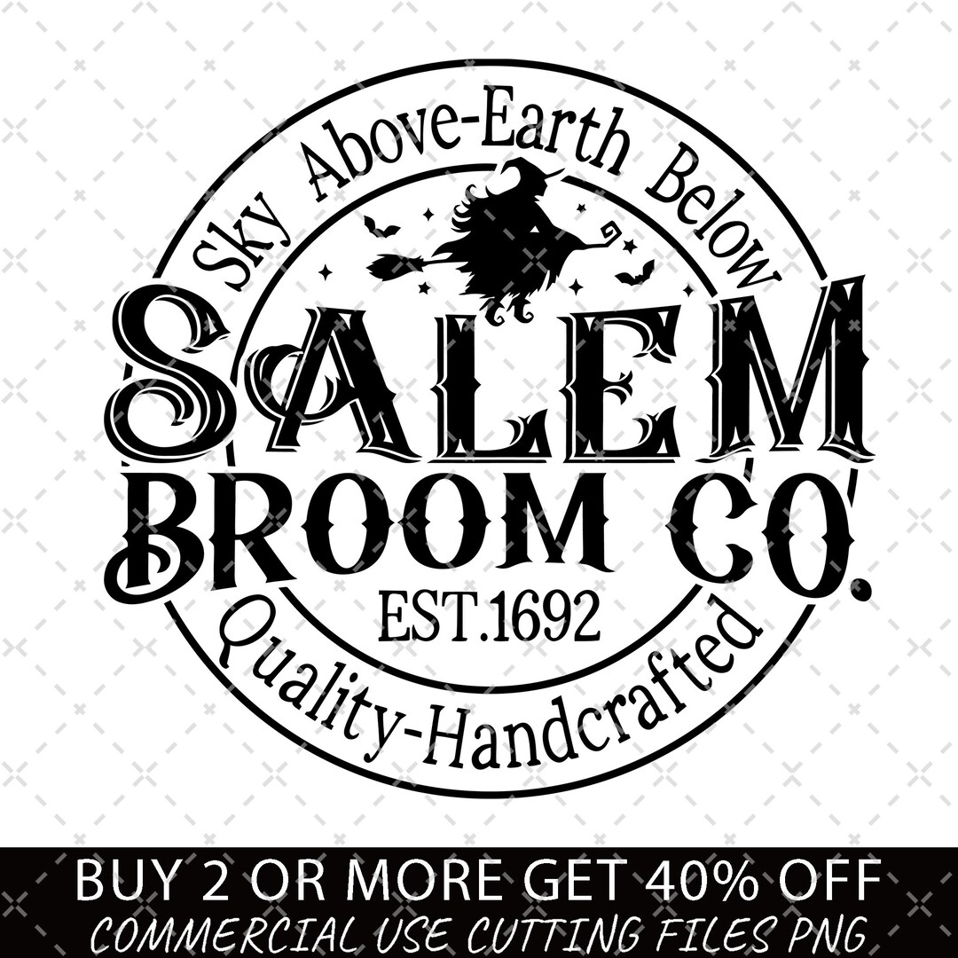 Salem Broom Company Svg Salem Broom Co Svg Halloween SVG Cut Etsy