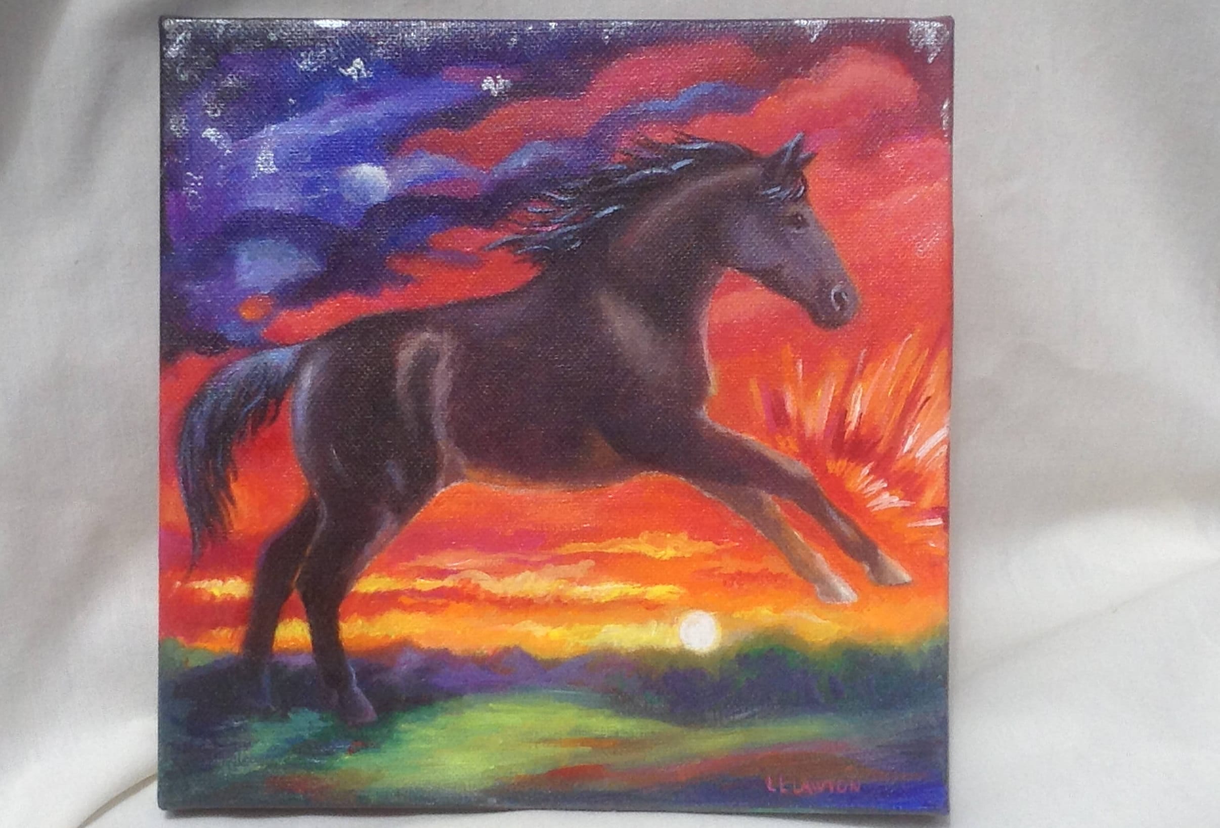 Original Horse Painting Small Acrylic Painting on Canvas | Etsy
