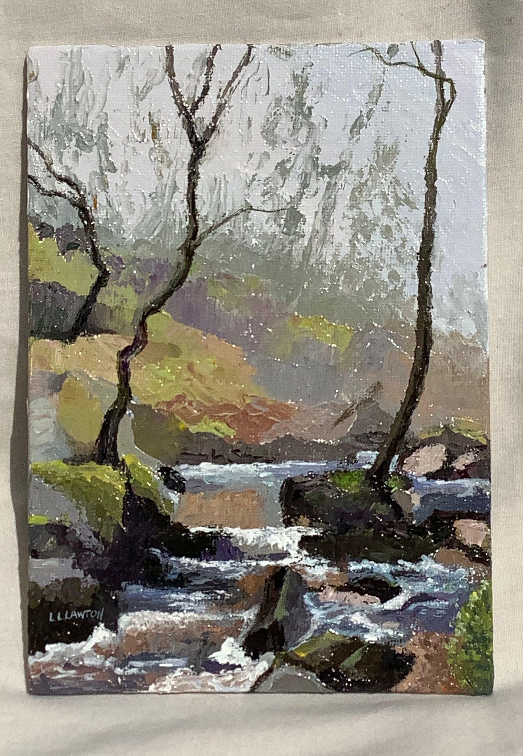 2017 6 x 8 canvas panel Waterfall
