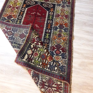 Handmade Turkish Rug, 4272 in  Anatolian Carpet  Turkish Carpet Rug  Vintage Carpet  Rug 42x72 Home Decor Floor Carpet Ethnic kilim Area Rug